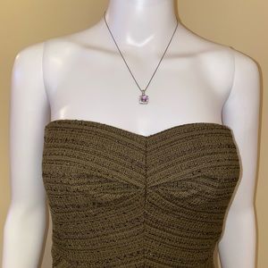 Brown Strapless Trina Turk Mini Dress
